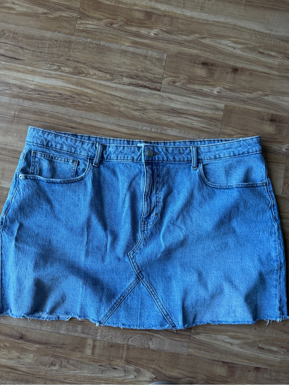 Denim mini skirt